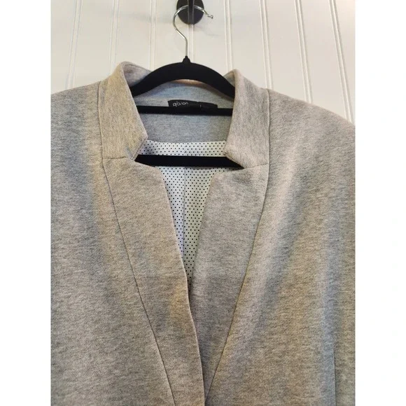 NEW Gibson Women Heather Grey Jersey Knit Blazer Size L Office Work Career Cozy - Picture 4 of 11